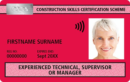 Experienced Technical, Supervisor Or Manager Red Cscs Card