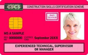 Red Cscs Card For Experienced Technical, Supervisor, Or Manager Card